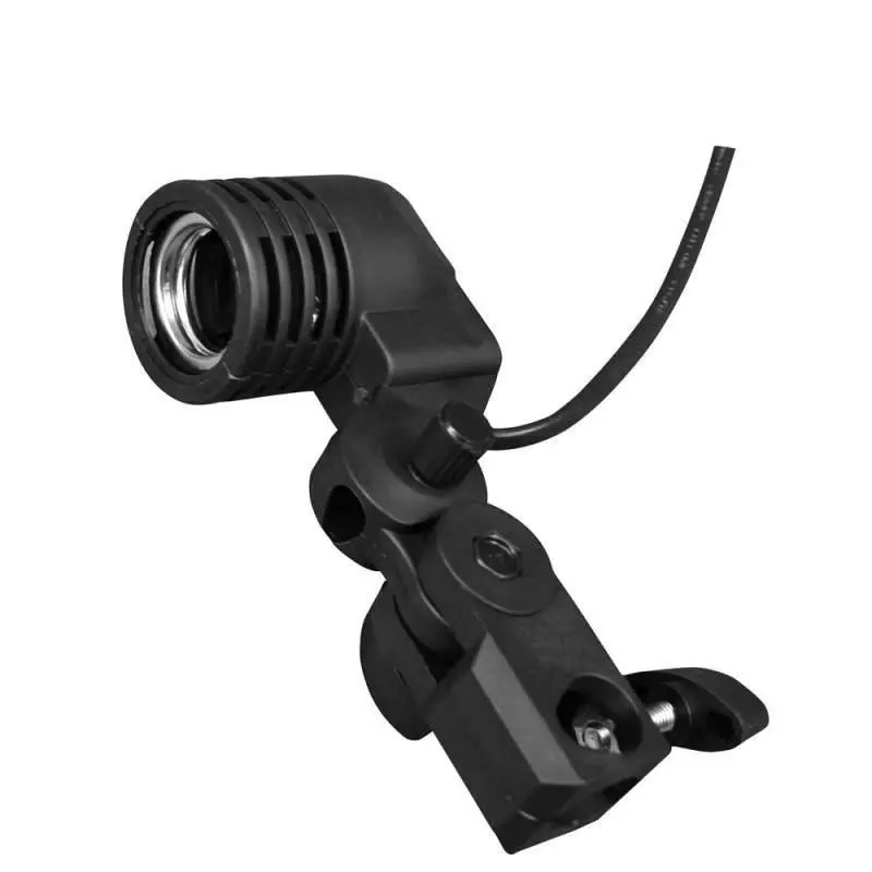 Single E27 Screw Light Bulb Holder Tilt Bracket with Umbrella Mount