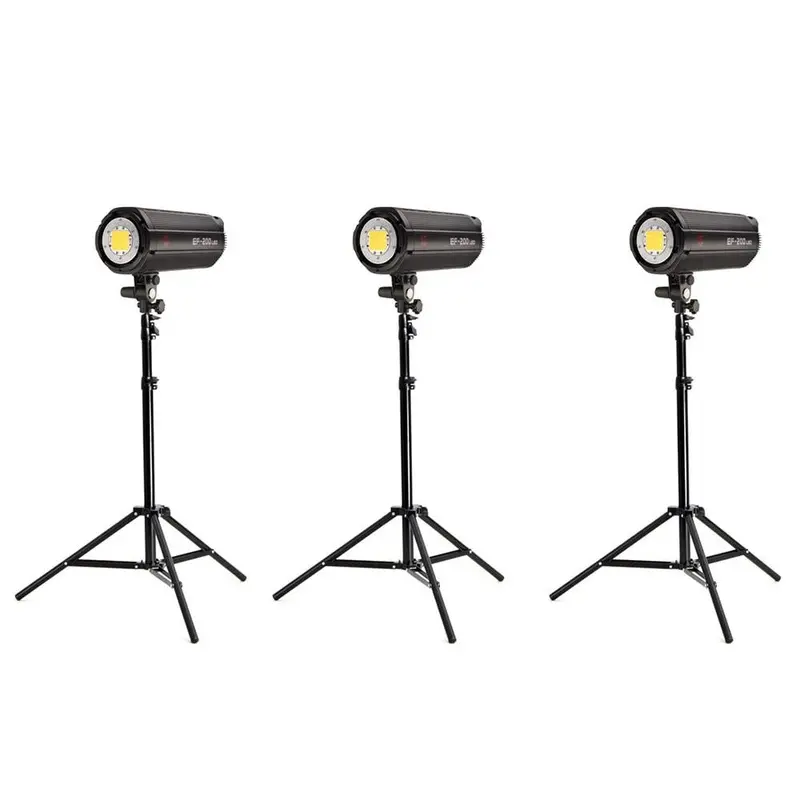 Jinbei 3x EF200 V (600W) Continuous LED Photo & Video Lighting Kit