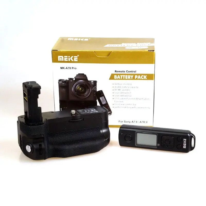 Meike MK-A7II Pro Battery Grip and Remote Control for Sony A7II A7RII A7SII
