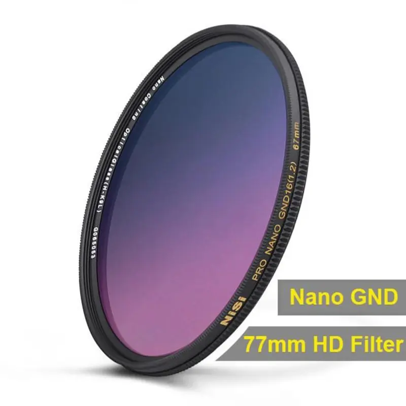 NiSi 77mm Nano Coating Graduated Neutral Density Filter GND16 (1.2) 4 Stops