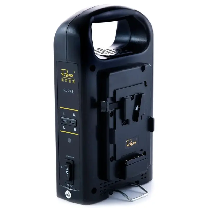 Rolux RL-2KS V-Lock Battery Charger for V-Mount Batteries