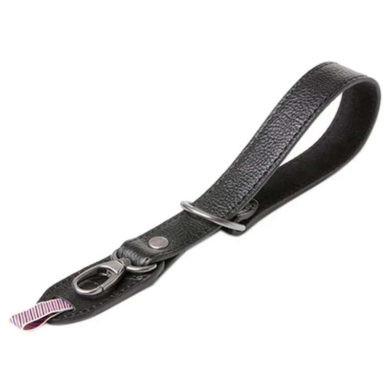 Barber Shop "Razor Cut" Camera Wrist Strap (Grained Black Leather)