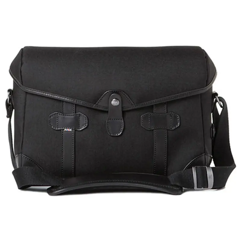 Barber Shop Small Messenger "Pageboy" Camera Bag (Cordura & Leather, Black)