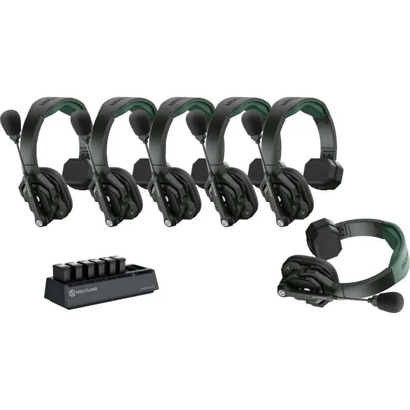 Hollyland Solidcom SE Pro 6S 6-Person Full-Duplex Single-Ear Headset Intercom System