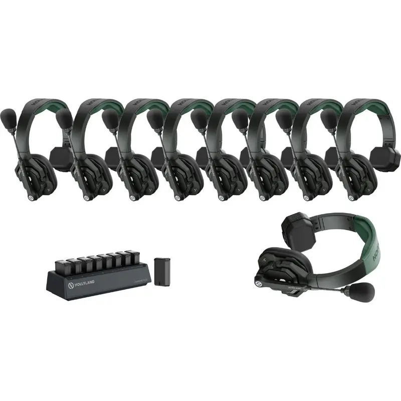 Hollyland Solidcom SE Pro 9S 9-Person Full-Duplex Single-Ear Headset Intercom System