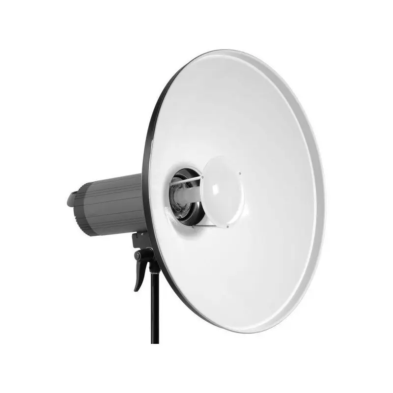 Hypop 22"/55CM Universal White Reflector Beauty Dish With Diffuser for Flash Strobes