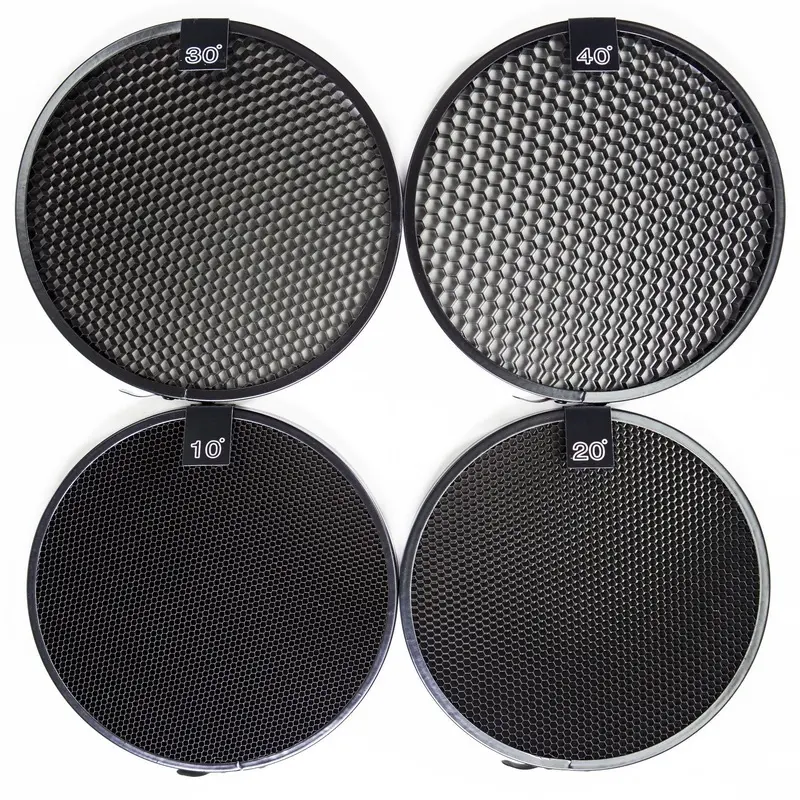 Nicefoto 7" Inch Honeycomb Grid Set (Set of 4) - 10, 20, 30, 40
