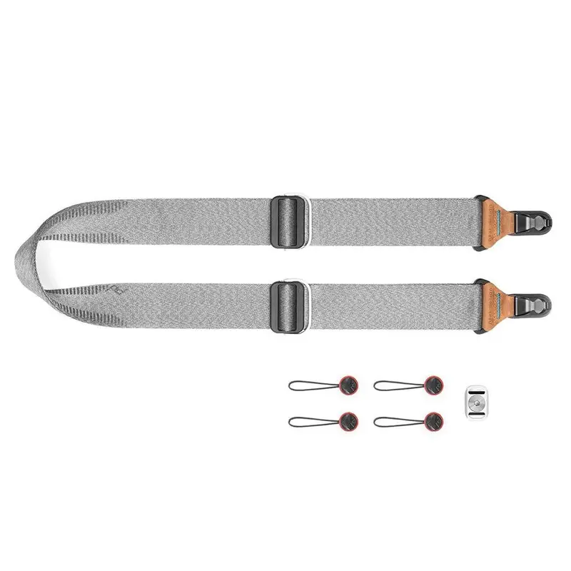 Peak Design Slide - Ash. Padded, premium professional camera sling/shoulder/neck strap.