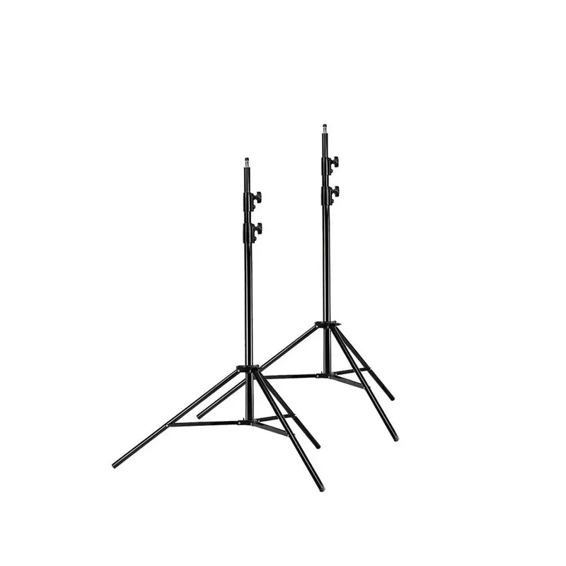 2-Pack 280cm Heavy Duty Spring-Loaded Light Stands for Flashes and LEDs - Bundle