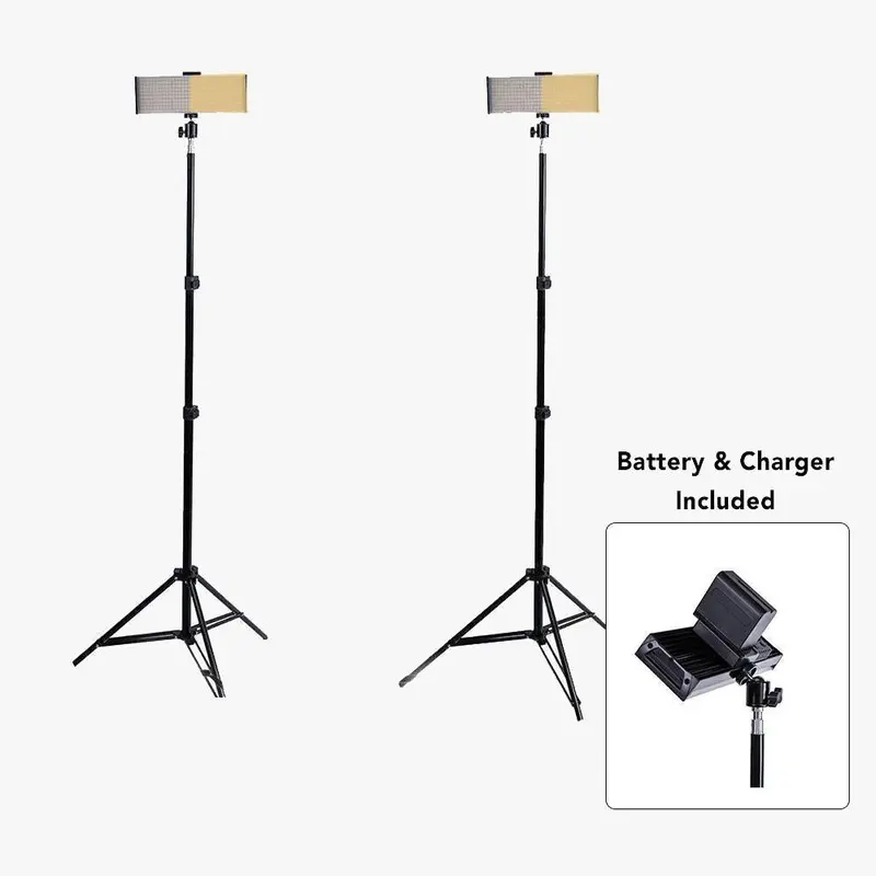 9" LED Photography Video DIY Studio Lighting Kit - 2x 'DUO' Crystal Luxe - Bundle