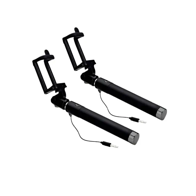 Black Extendable 2x Selfie Stick (Android/ iPhone) - Bestie Bundle