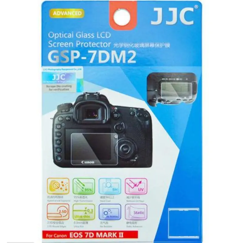 JJC GSP-7DM2 Ultra-Thin Optical Glass LCD Screen Protector for Canon EOS 7D MARK II