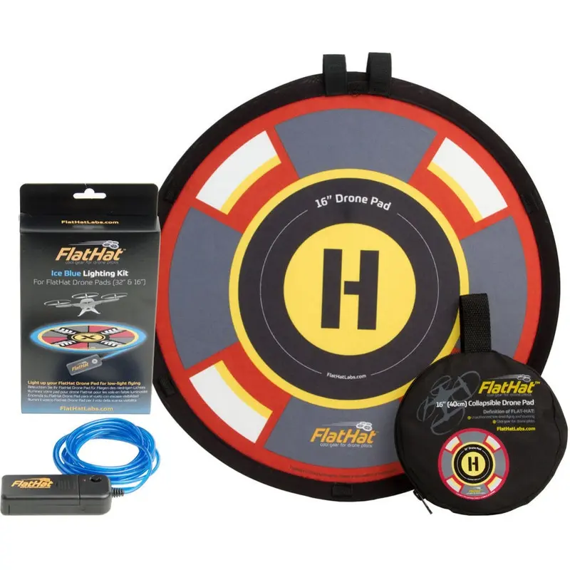 FlatHat 16" Drone Landing Pad with Lighting Kit