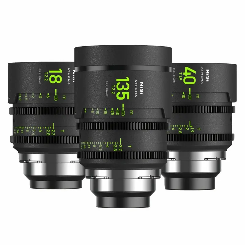 NiSi ATHENA Prime Full Frame Cinema Lens Add-on Kit with 3 Lenses (18mm, 40mm, 135mm)