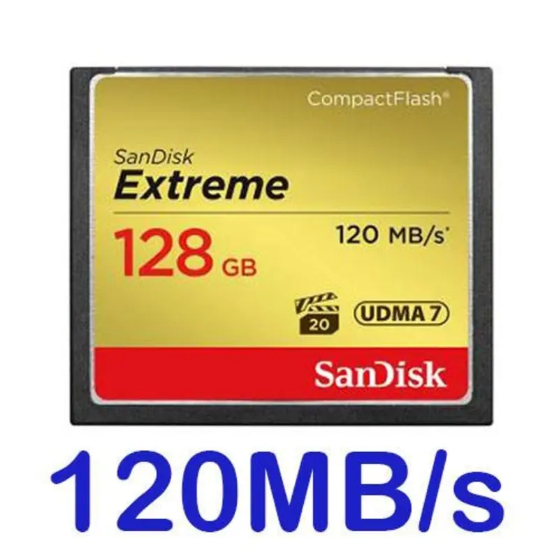 SanDisk EXTREMECOMPACT FLASH CARDS Read 120MB/s Write Speed 800x