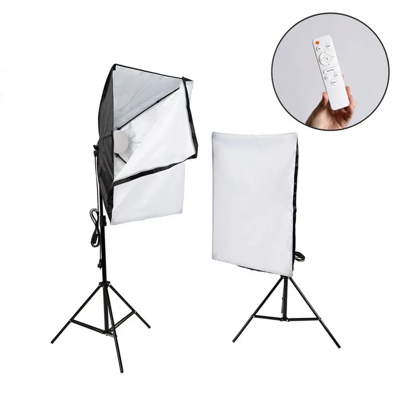 'Kreator Kit' Double Dimmable LED Bi-Coloured Softbox Lighting Kit with Remote