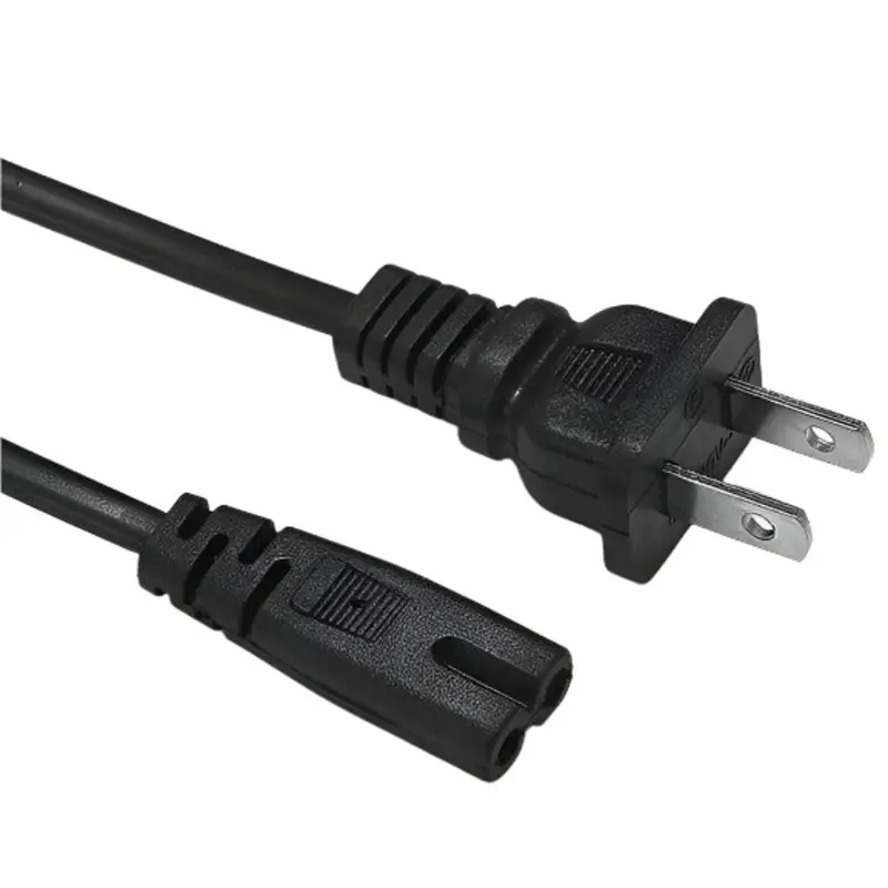 Spectrum Power Lead Cable Cord Male AC to Female - 2m American US Figure 8 Plug