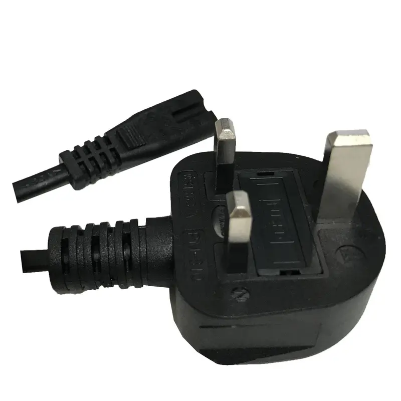 Spectrum Power Lead Cable Cord Male AC to Female - 2m UK Figure 8 Plug
