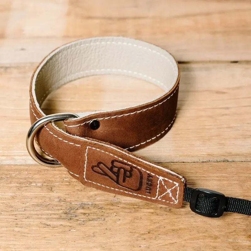 Lucky Straps Leather Camera Wrist Strap - Brown/Bone