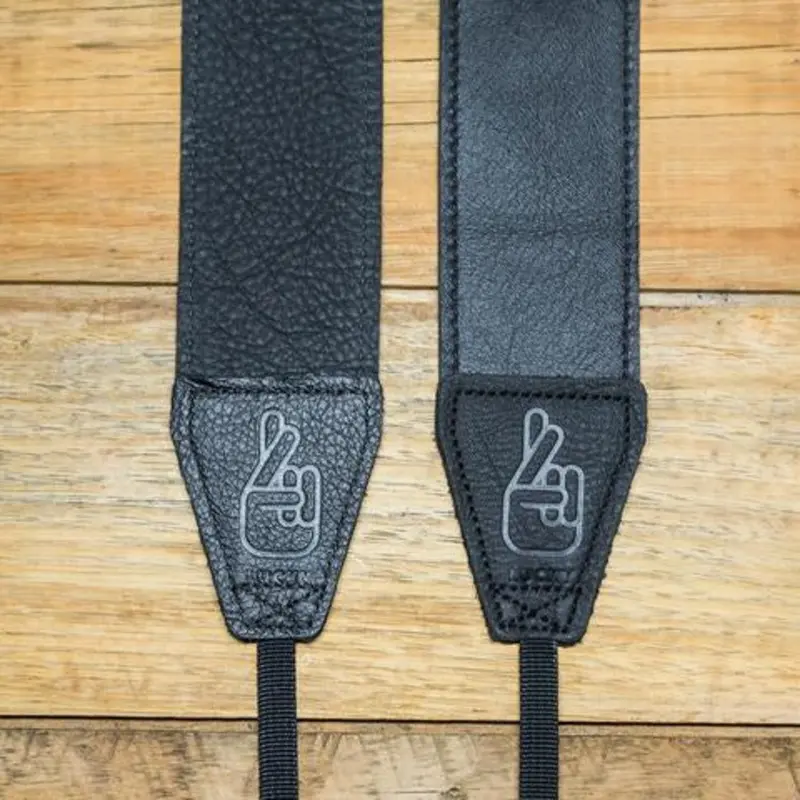 Lucky Straps Standard 53 LONG Leather Camera Strap - CONTRAST Black