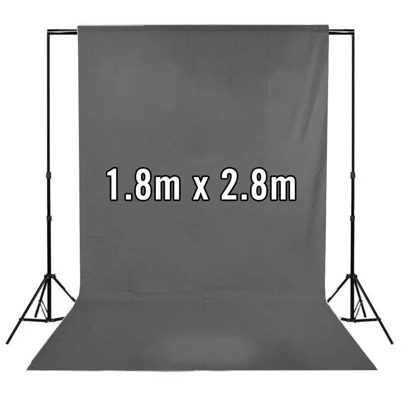 Hypop Solid Grey 1.8 x 2.8M Cotton Muslin Background