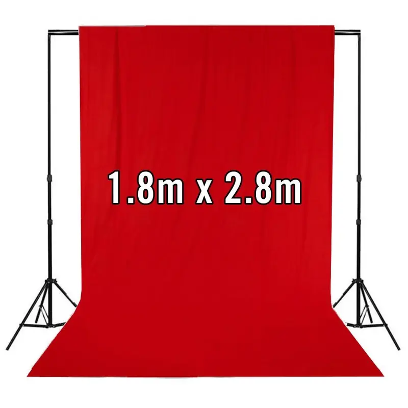 Hypop Solid Red 1.8 x 2.8M Cotton Muslin Backdrop