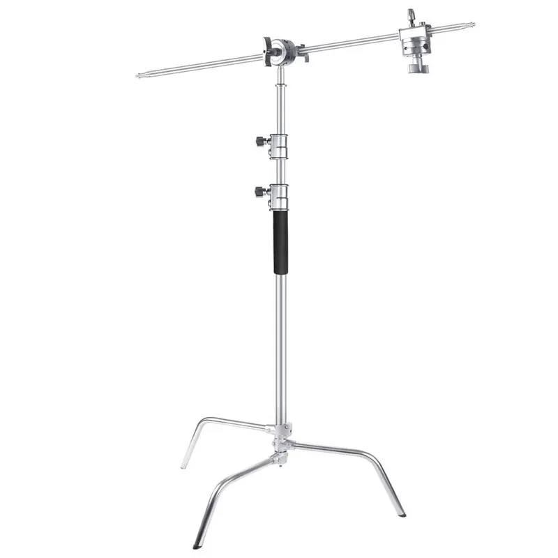 Adjustable Sliding Leg Heavy Duty Photographic C-Stand With Boom Arm (20kg Load)