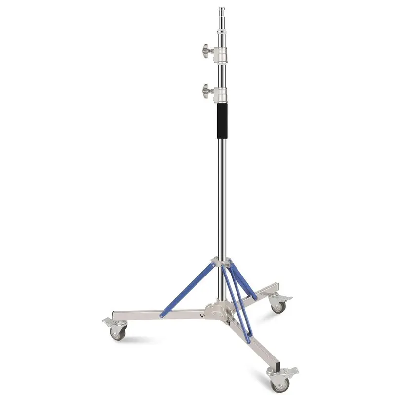 Heavy Duty Photography Light Stand Tripod with Pulley Wheels (30kg Load)