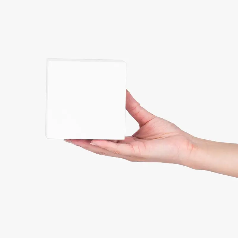 Geometric Foam Styling Props for Photography - Tall Square 10cm (Polar White)