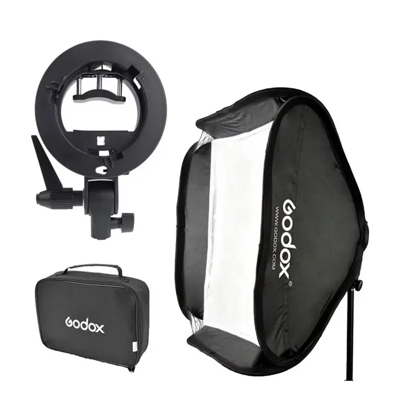 Godox 50 x 50cm Tulip Square Collapsible Softbox with S-Type Bracket and Case Set
