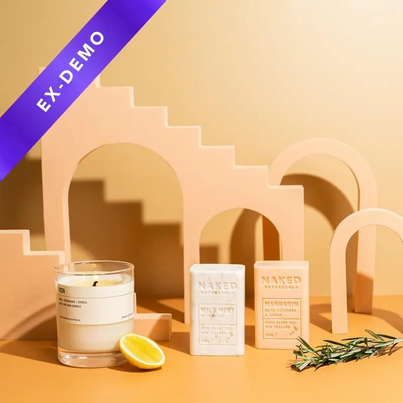 4 Piece Geometric Foam Styling Prop Set for Photography (Peach) (DEMO)