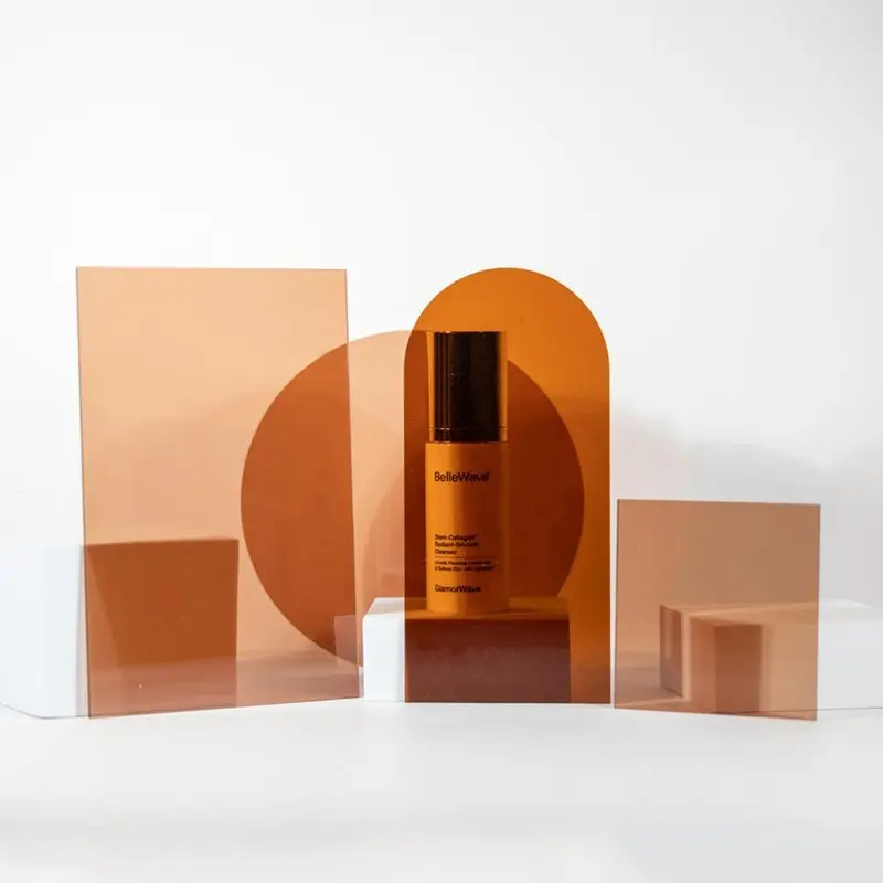 Geometric Coloured Acrylic Sheet Styling Props For Photography - Candy Brown 4 Pack