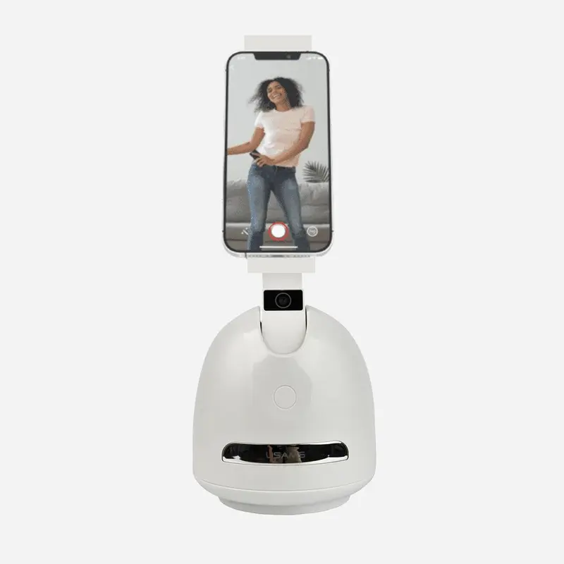 Usams White Auto Bluetooth Face Tracker Phone Holder 360 Rotation (DEMO STOCK)