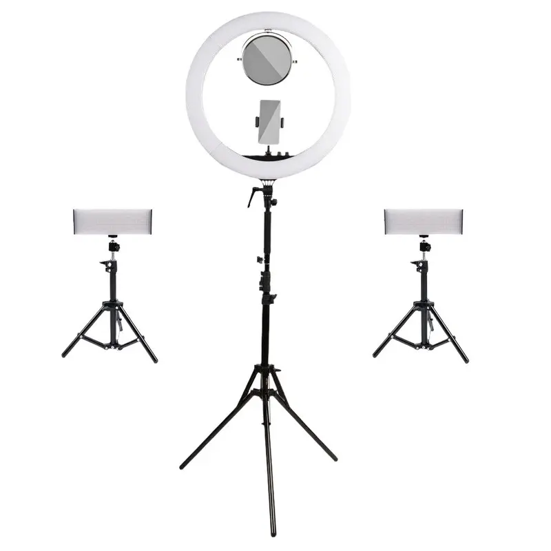 Premium Youtube Lighting  Platinum Pro II Ring Light and Crystal Luxe LED Lights Kit