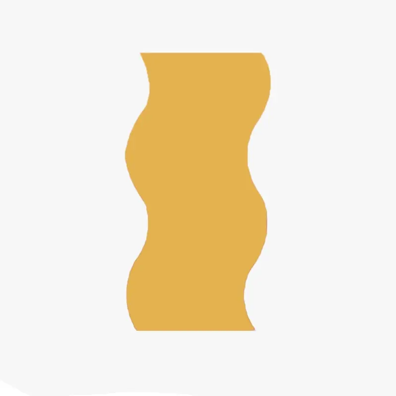 Metallic Gold Photography Styling Prop Wavy Mirror 16cm x 28cm for Flat Lays