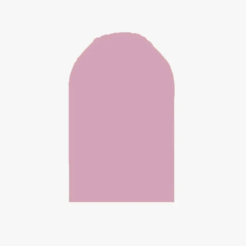 Pink Photography Styling Prop Arch Acrylic Mirror 15.5cm x 25cm for Flat Lays