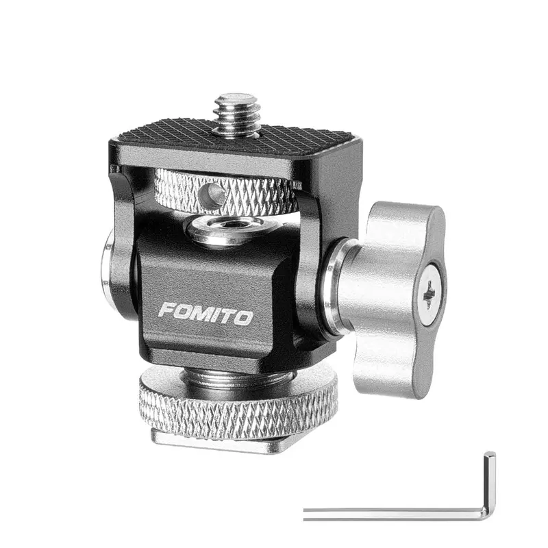Fomito Z3 Upgraded Mini Ball Head with Lock and Hot Shoe Adapter