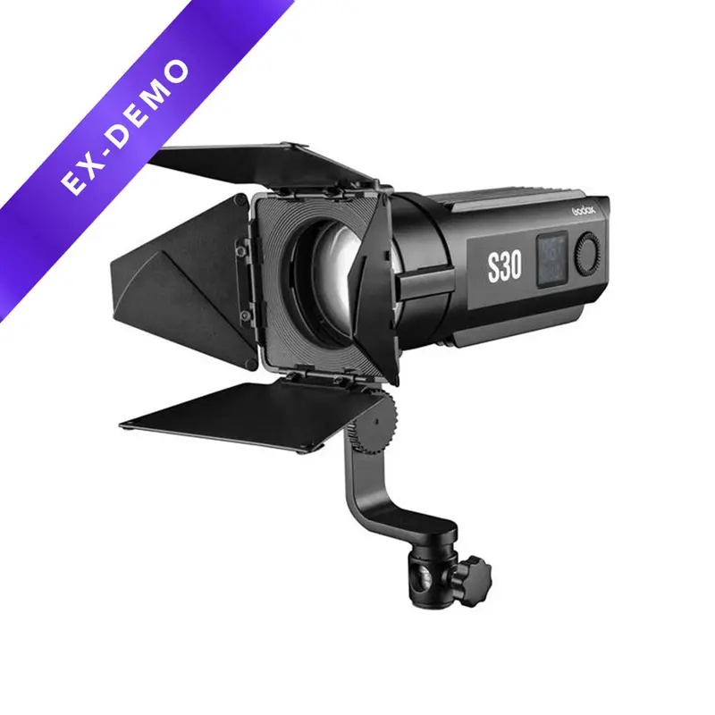Godox S30 5600K Focusing LED Light with SA-08 Barn Door (DEMO STOCK)