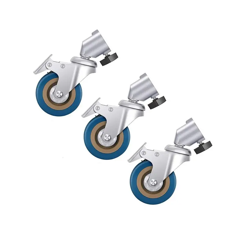 3 Pack Castor Wheels 22mm Diameter For Photography Light Stands