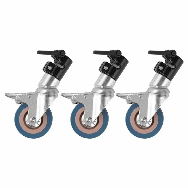 Spectrum 7.5cm Diameter Castor Heavy Duty Photography Studio Wheel - 3 Pack