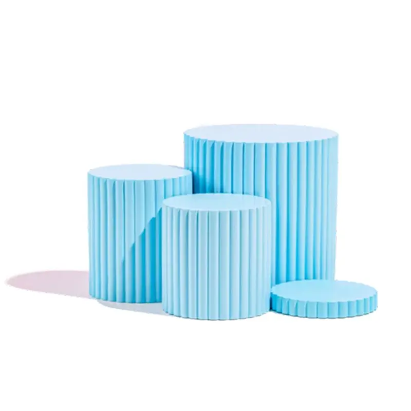 Propsyland Blue Fluted Plinth Bundle Styling Prop