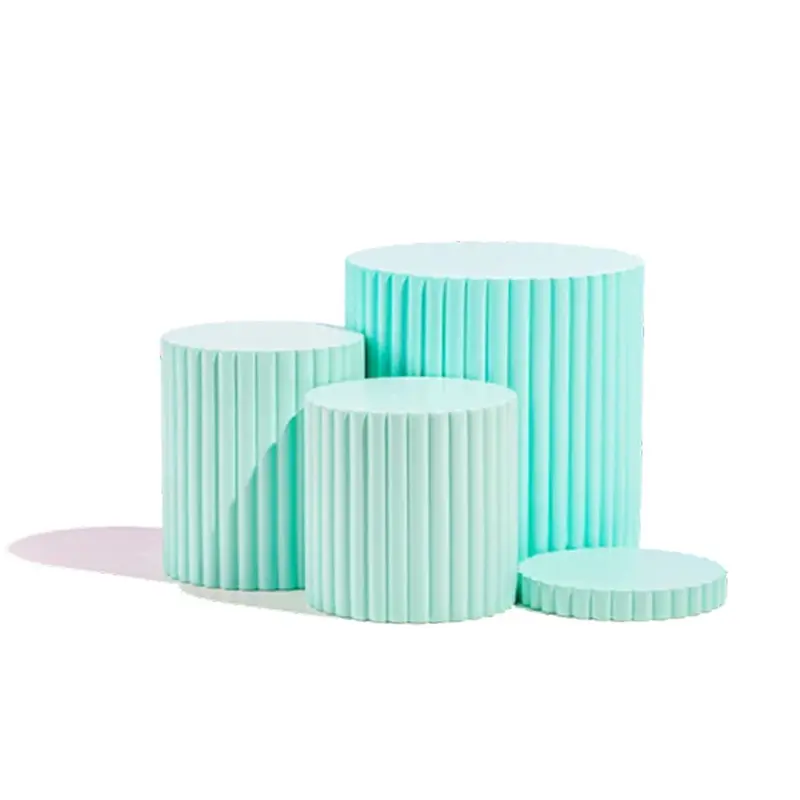 Propsyland Mint Green Fluted Plinth Bundle Styling Prop