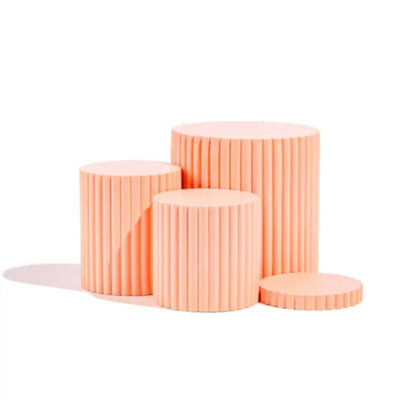Propsyland Peach Fluted Plinth Bundle Styling Prop