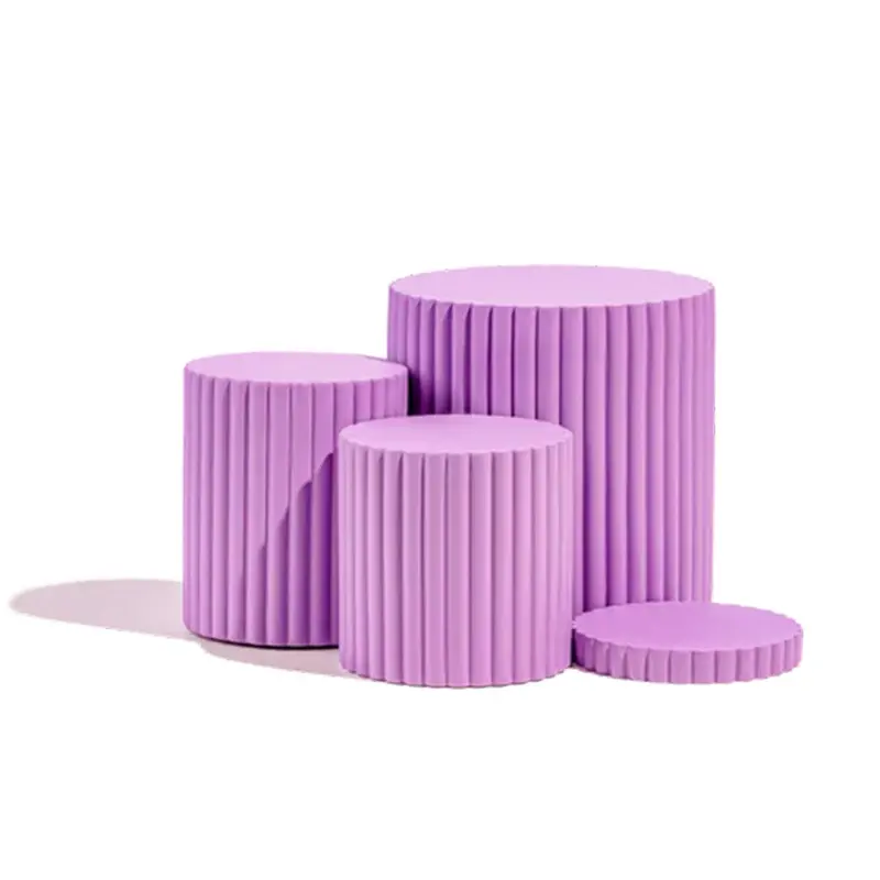 Propsyland Purple Fluted Plinth Bundle Styling Prop
