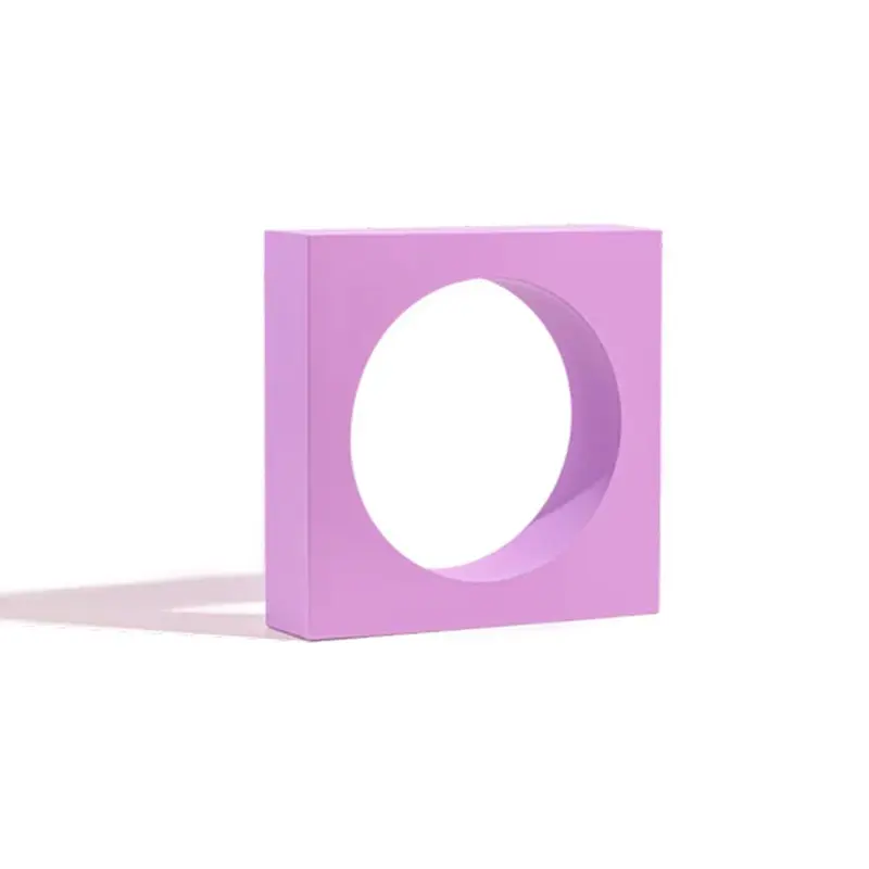 Propsyland Purple Square Circle Cut Out Block Styling Prop