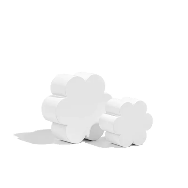 Propsyland White Flower Plinth Bundle Styling Prop
