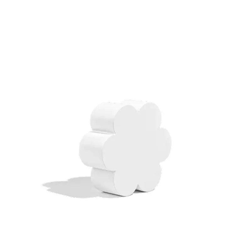 Propsyland White Flower Plinth Large Styling Prop