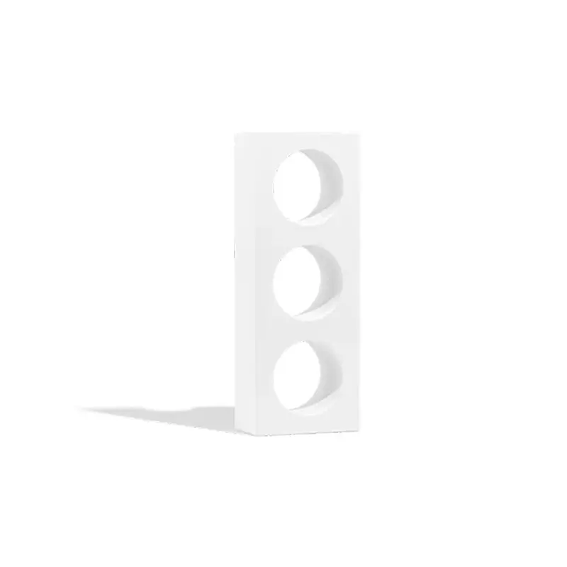 Propsyland White Triple Circle Cut Out Block Styling Prop