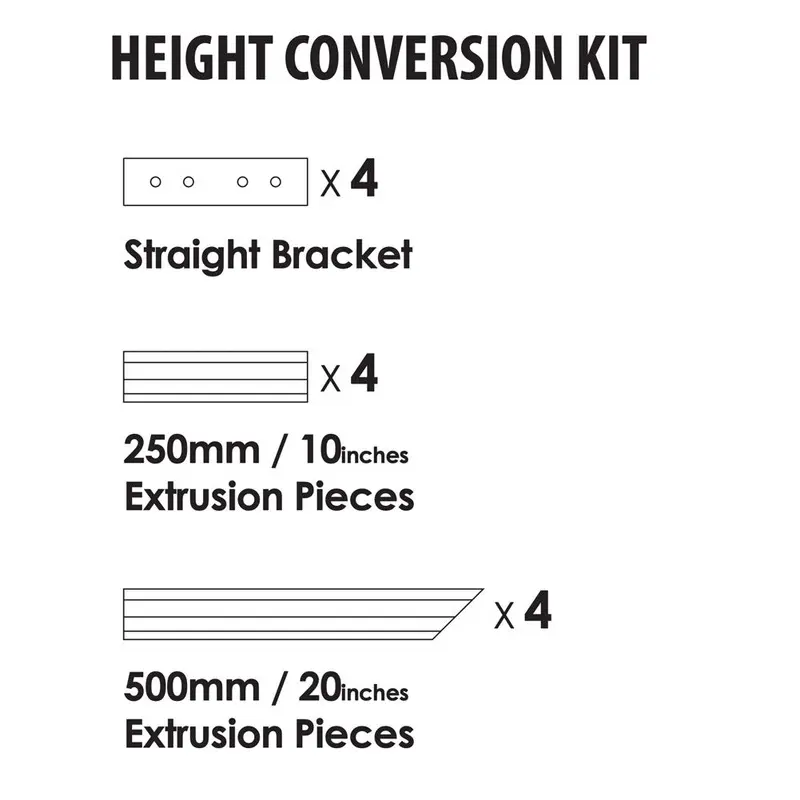 Easiframe Curved Height Conversion Kit from 2145mm to 2645mm (Conversion Kit Only)