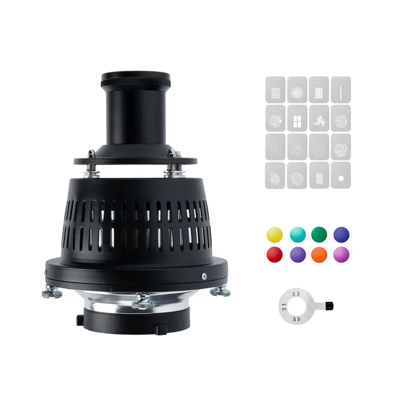 Optical Conical Snoot Spotlight Projection Gel Effects Kit for LEDs (Bowens)